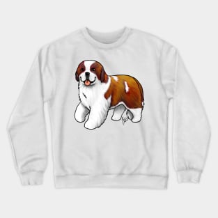 Dog - Saint Bernard - Red and White Crewneck Sweatshirt